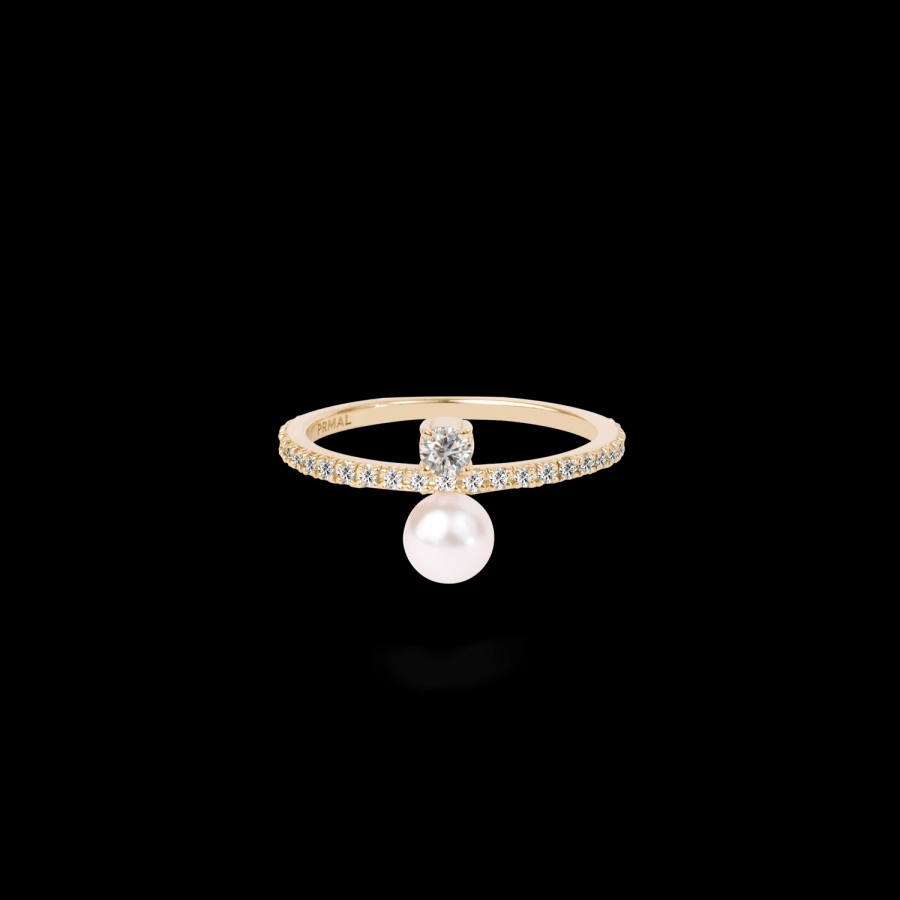 Ring Loyal.e Paris | Twin Diamond Pearl Ring