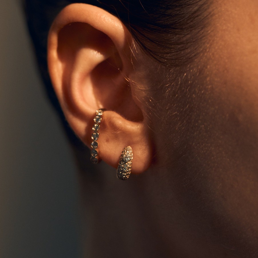 Pierced Earrings Loyal.e Paris | Drop Hoop Pave Earring S