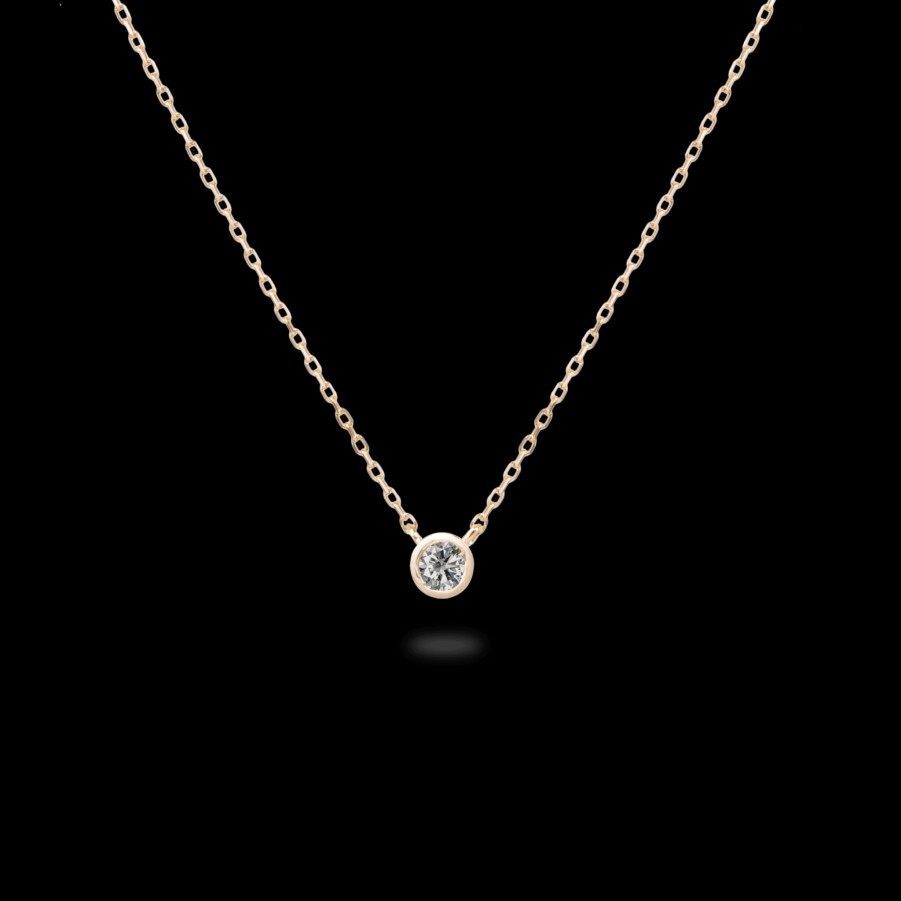 Necklace Loyal.e Paris | 0.1Ct Bezel Diamond Necklace