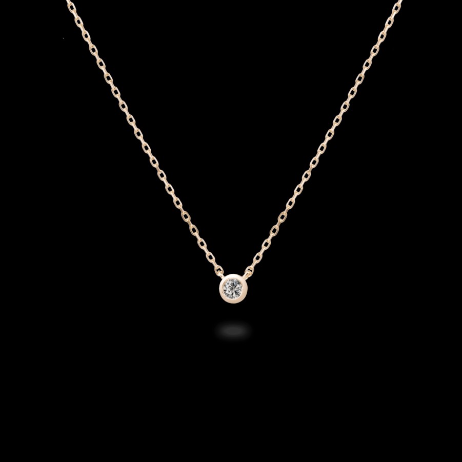 Necklace Loyal.e Paris | 0.05Ct Bezel Diamond Necklace