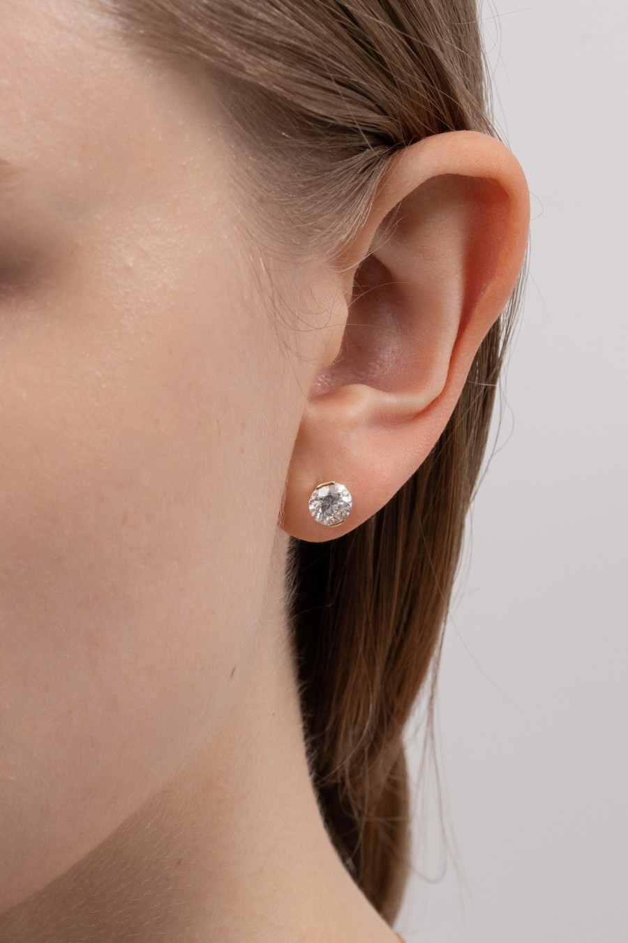 Pierced Earrings Loyal.e Paris | Facet 1Ct Round Stud