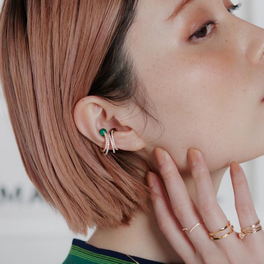 Ear Cuff Loyal.e Paris | Ball Ear Cuff [Malachite]