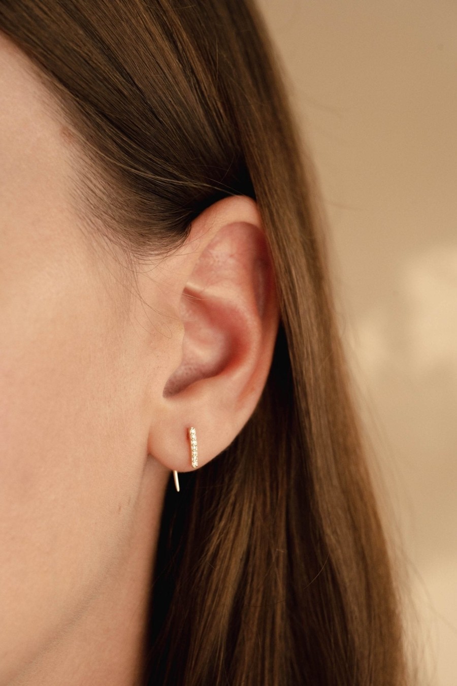 Pierced Earrings Loyal.e Paris | Line Diamond Tail Earring