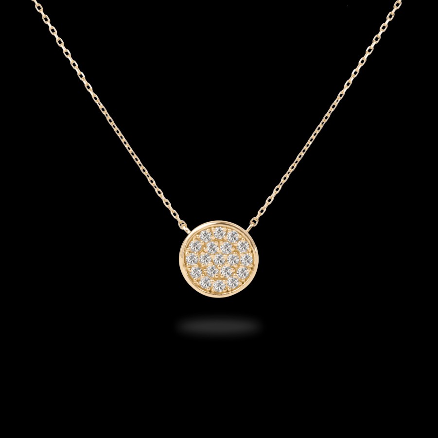 Necklace Loyal.e Paris | Pave Disk Necklace