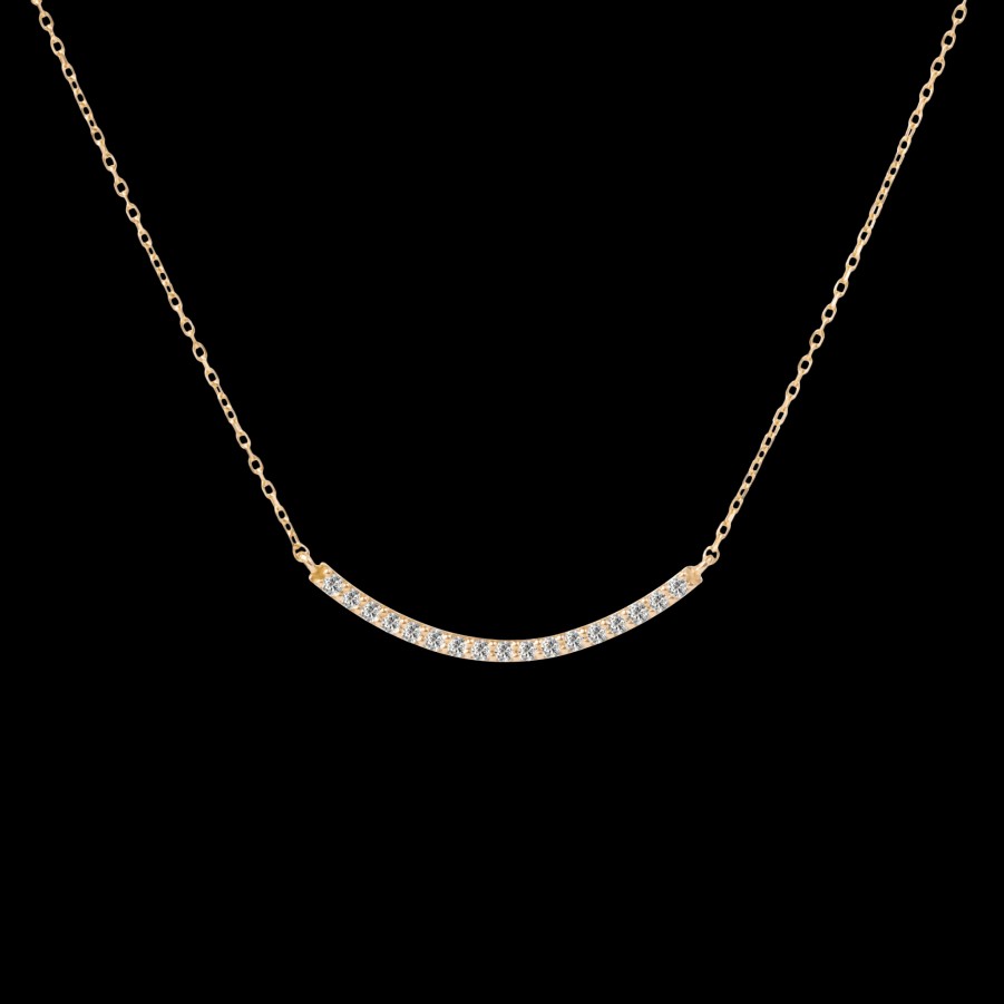 Necklace Loyal.e Paris | Pave Long Curve Necklace