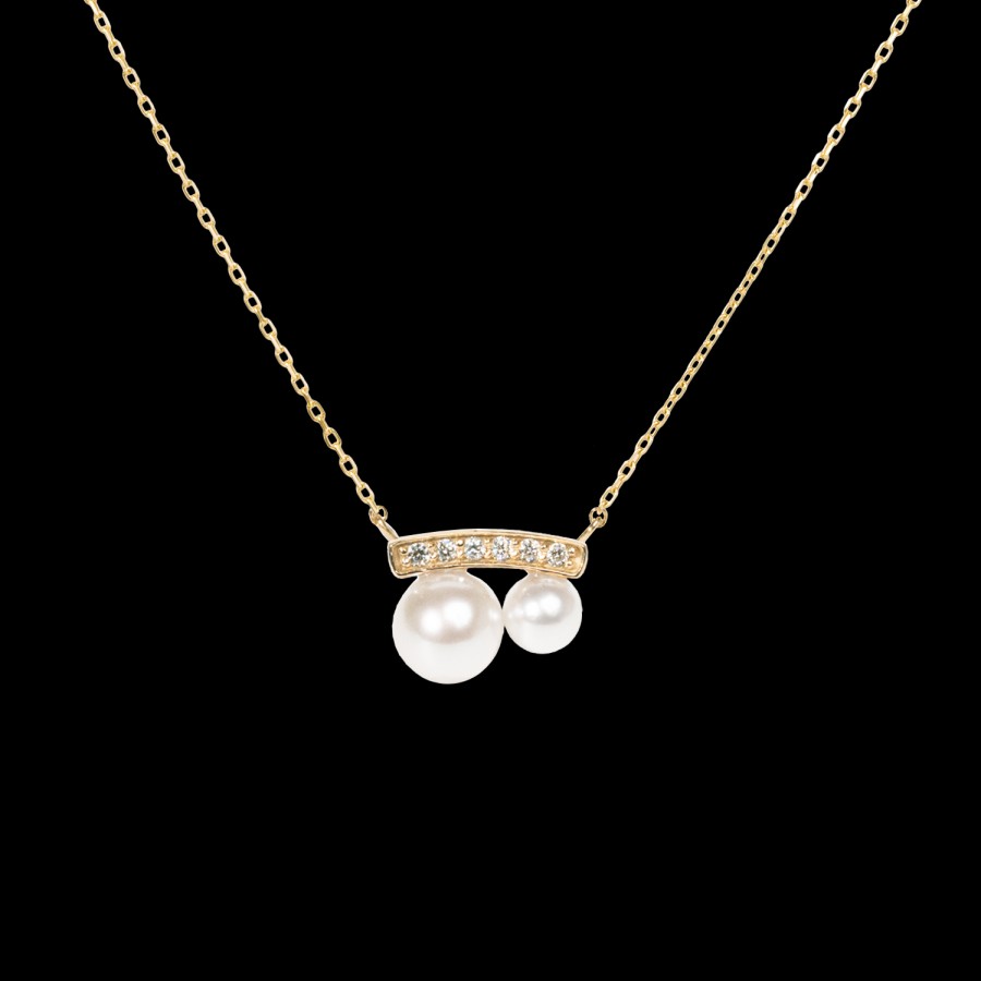 Necklace Loyal.e Paris | Drop Twin Pearl Necklace