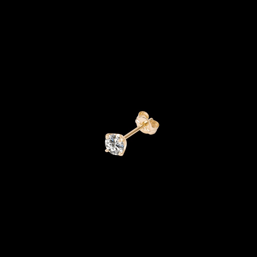 Pierced Earrings Loyal.e Paris | 0.3Ct Solitaire Diamond Stud