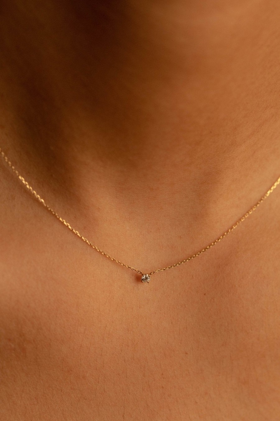 Necklace Loyal.e Paris | 0.05Ct Solitaire Diamond Necklace