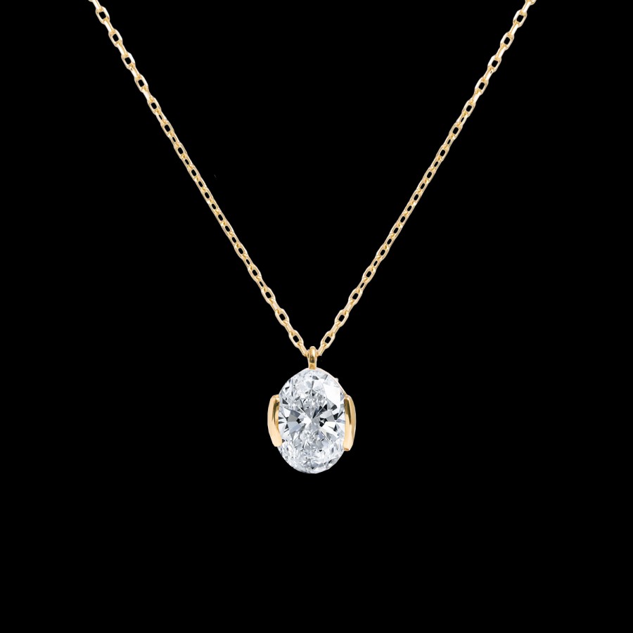 Necklace Loyal.e Paris | Facet 1Ct Oval Necklace