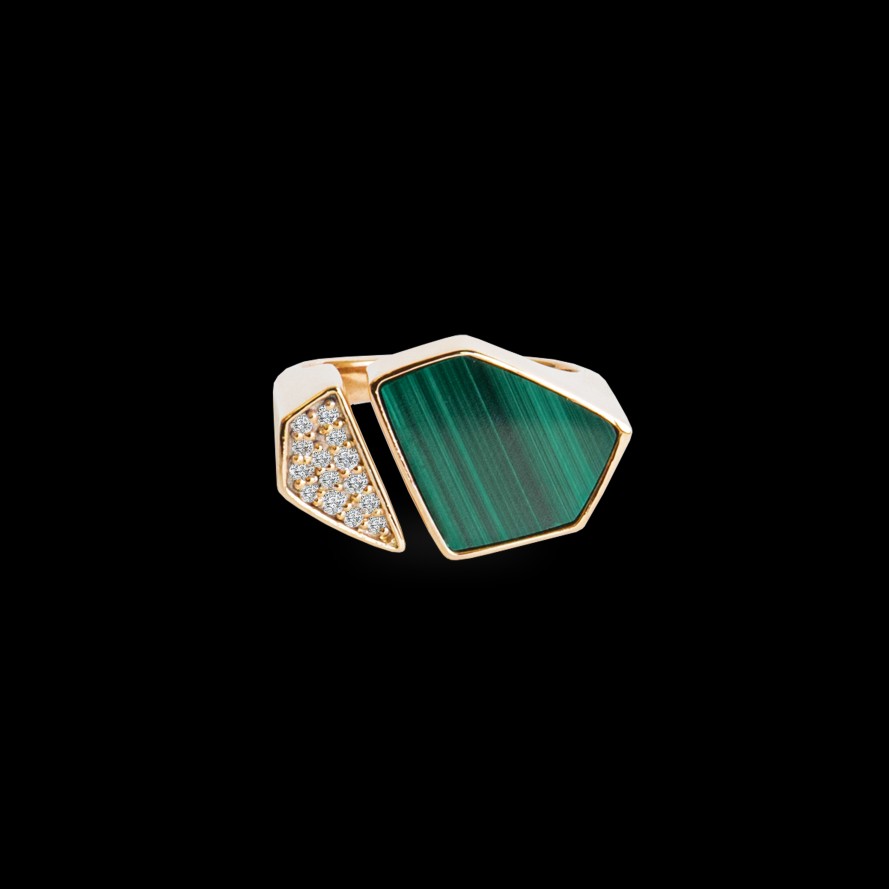 Ring Loyal.e Paris | Hexagon Signet Ring [Malachite]