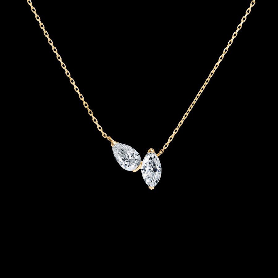 Necklace Loyal.e Paris | Pear Marquise Duo Necklace