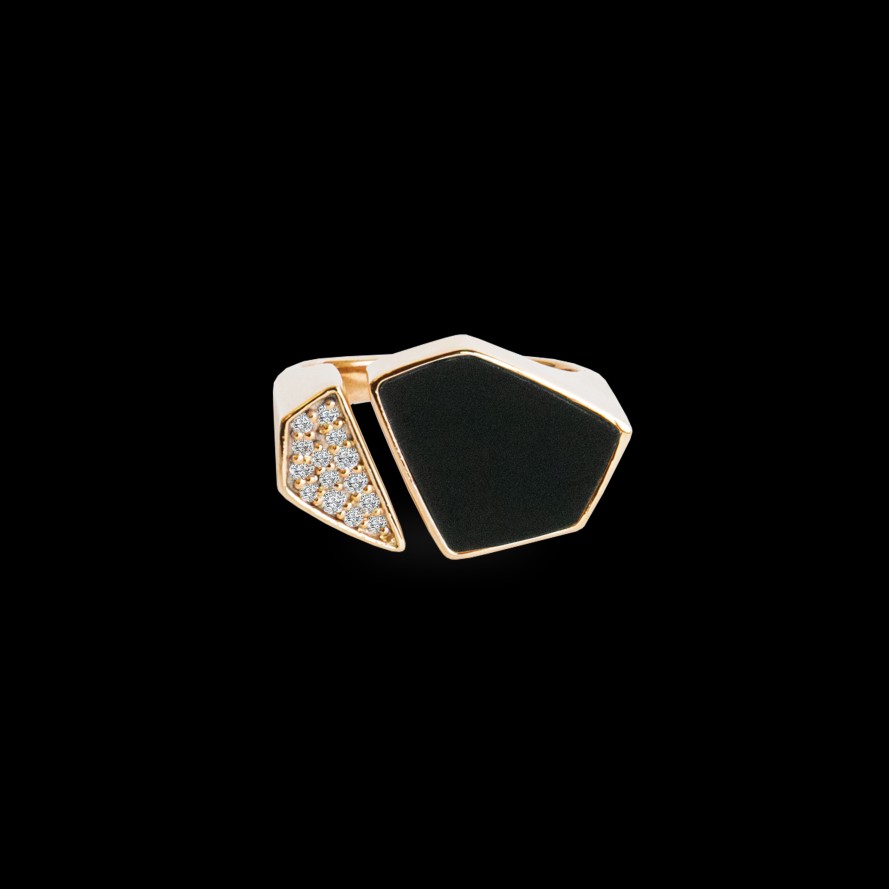 Ring Loyal.e Paris | Hexagon Signet Ring [Onyx]