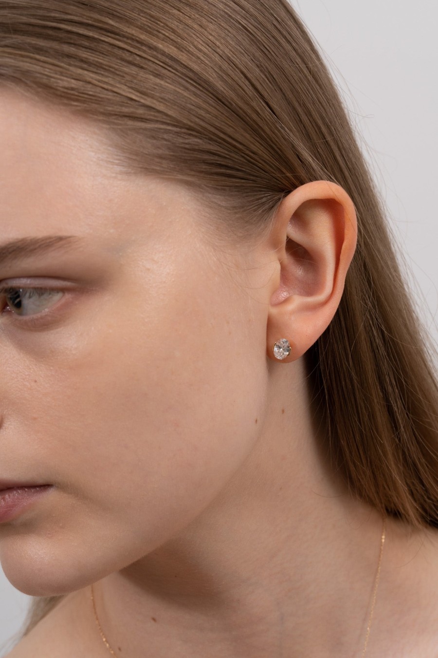 Pierced Earrings Loyal.e Paris | Facet 1Ct Oval Stud